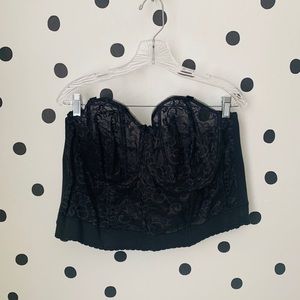 EUC GODDESS CORSET TOP BLACK LACE 48B